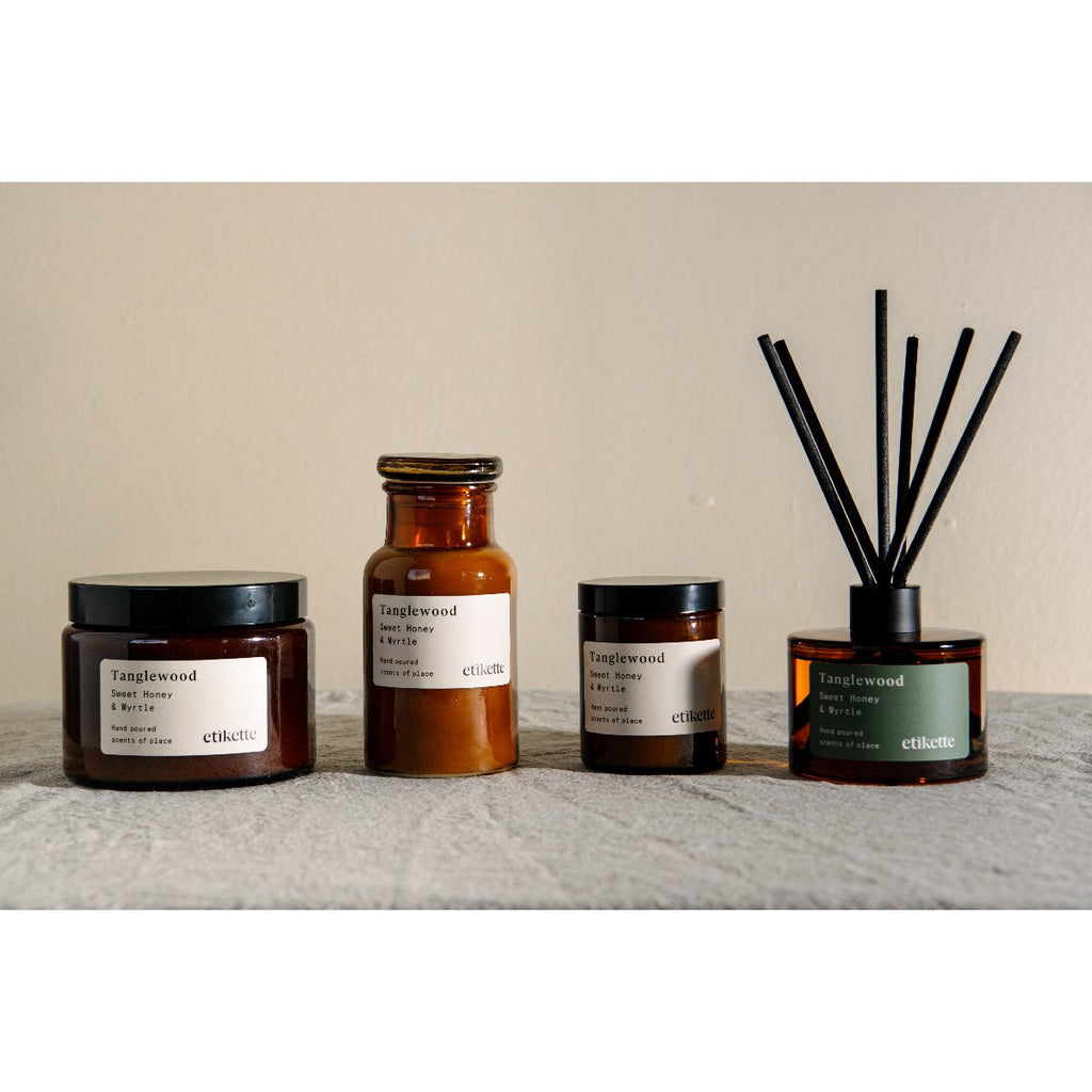 Etikette | eco reed diffuser | Tanglewood sweet honey myrtle collection