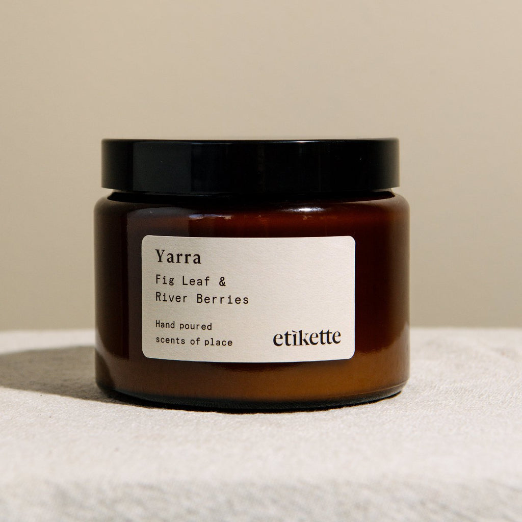 Etikette | soy candle | Yarra fig leaf river berries | 500ml