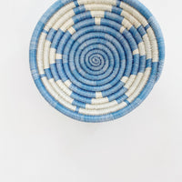 mondocherry - "Izuba" African woven bowl | small | sky blue #1 - close