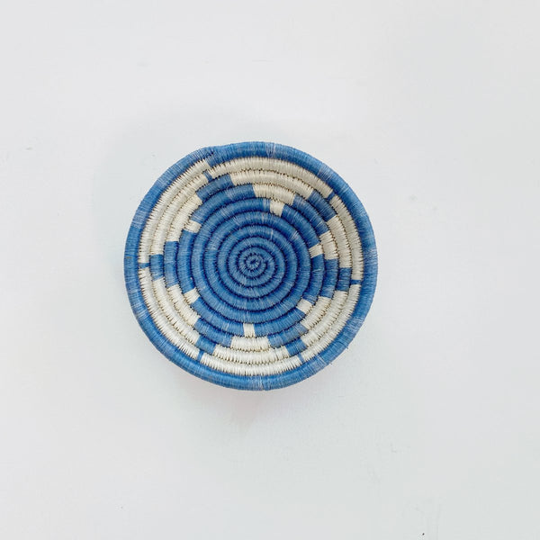 mondocherry - "Izuba" African woven bowl | small | sky blue #3