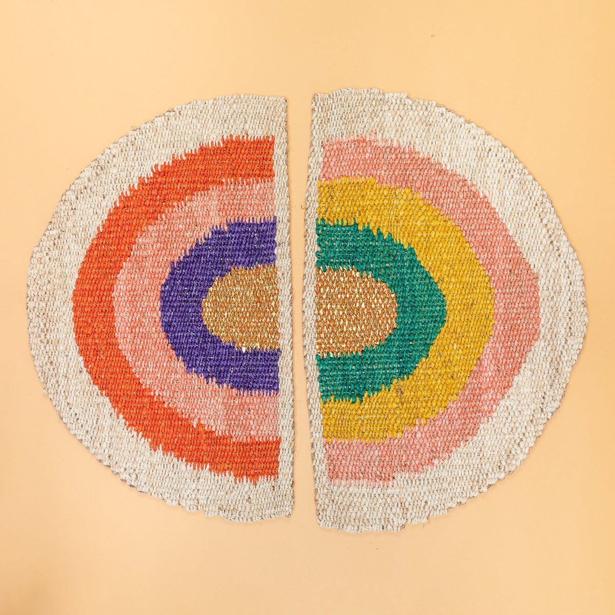 Langdon | "Rainbow #2" handwoven doormat - pair
