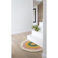Langdon | "Rainbow #2" handwoven doormat - stairs