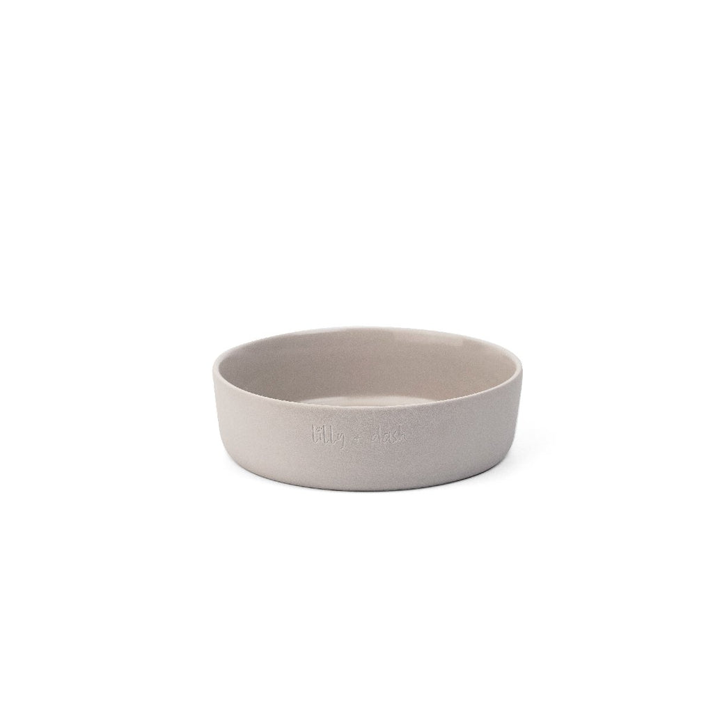 mondocherry - Lilly + Dash | ceramic dog bowl | slate