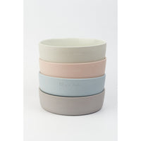 mondocherry - Lilly + Dash | ceramic dog bowl | slate - stack