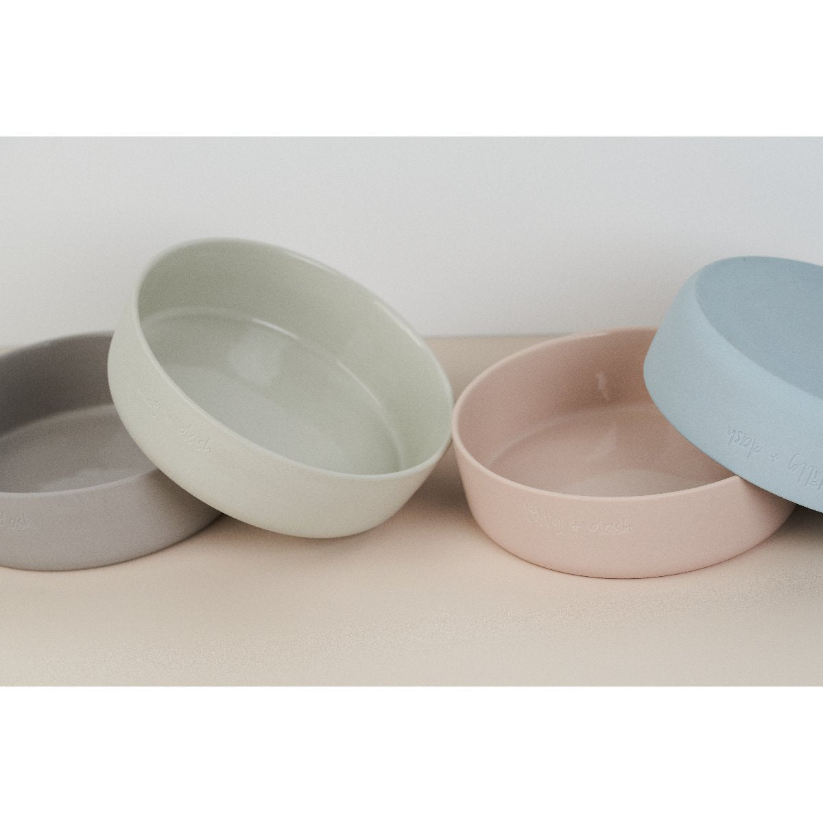 mondocherry - Lilly + Dash | ceramic dog bowl | cloud - close