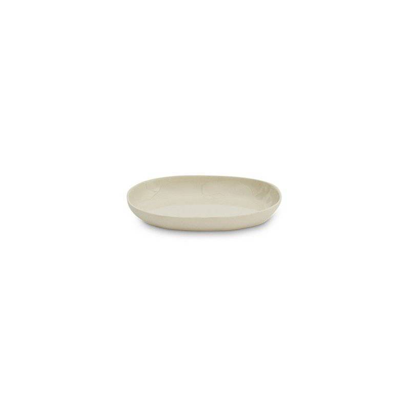 Marmoset Found ceramic cloud oval plate - chalk white