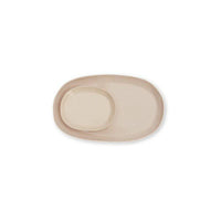 Marmoset Found ceramic cloud oval plate - icy pink - stacked