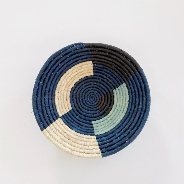 mondocherry - "Msanii" African woven bowl | XL | cool blues #1