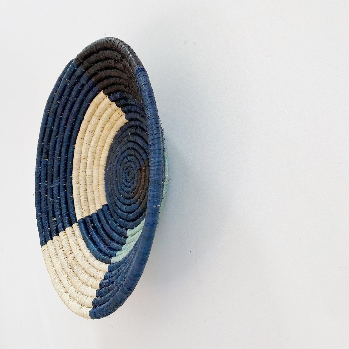 mondocherry - "Msanii" African woven bowl | XL | cool blues #1 - wall