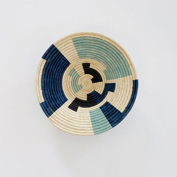 mondocherry - "Msanii" African woven bowl | jumbo | cool blues #1