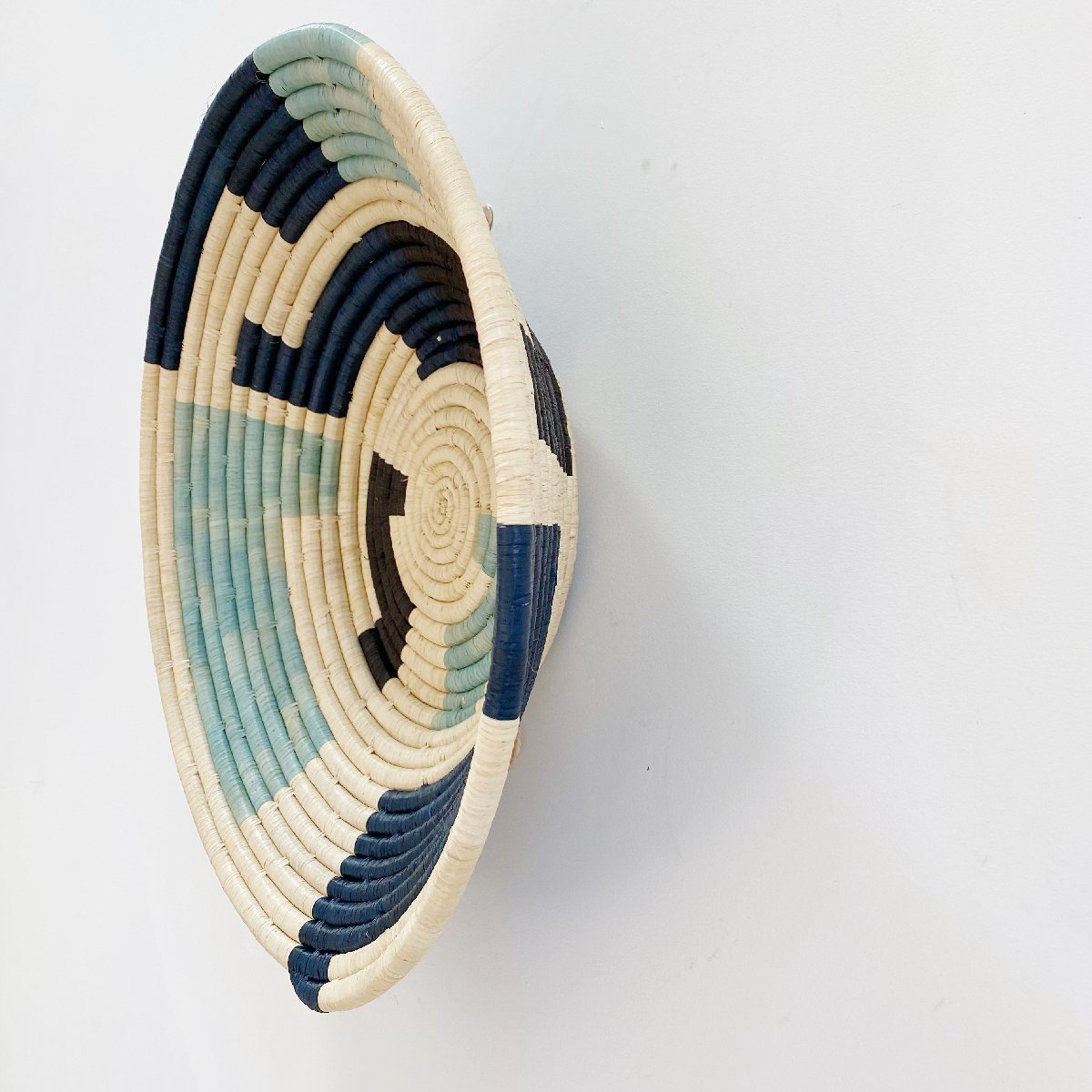 mondocherry - "Msanii" African woven bowl | jumbo | cool blues #2 - wall