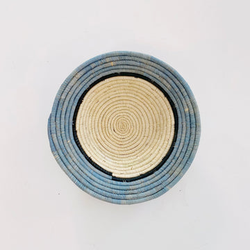 "Night Ring" African woven bowl | large | arona and blue night #1