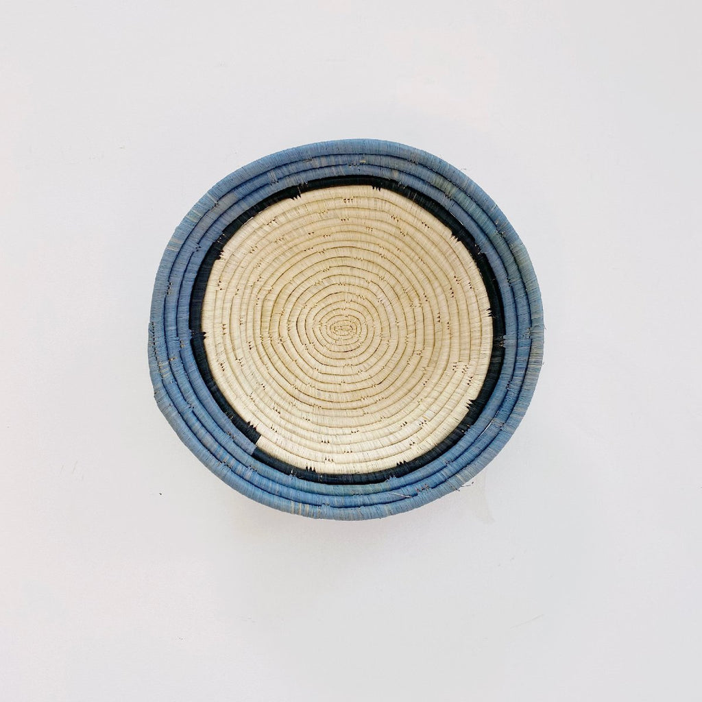 mondocherry - "Night Ring" African woven bowl | large | arona and blue night #2