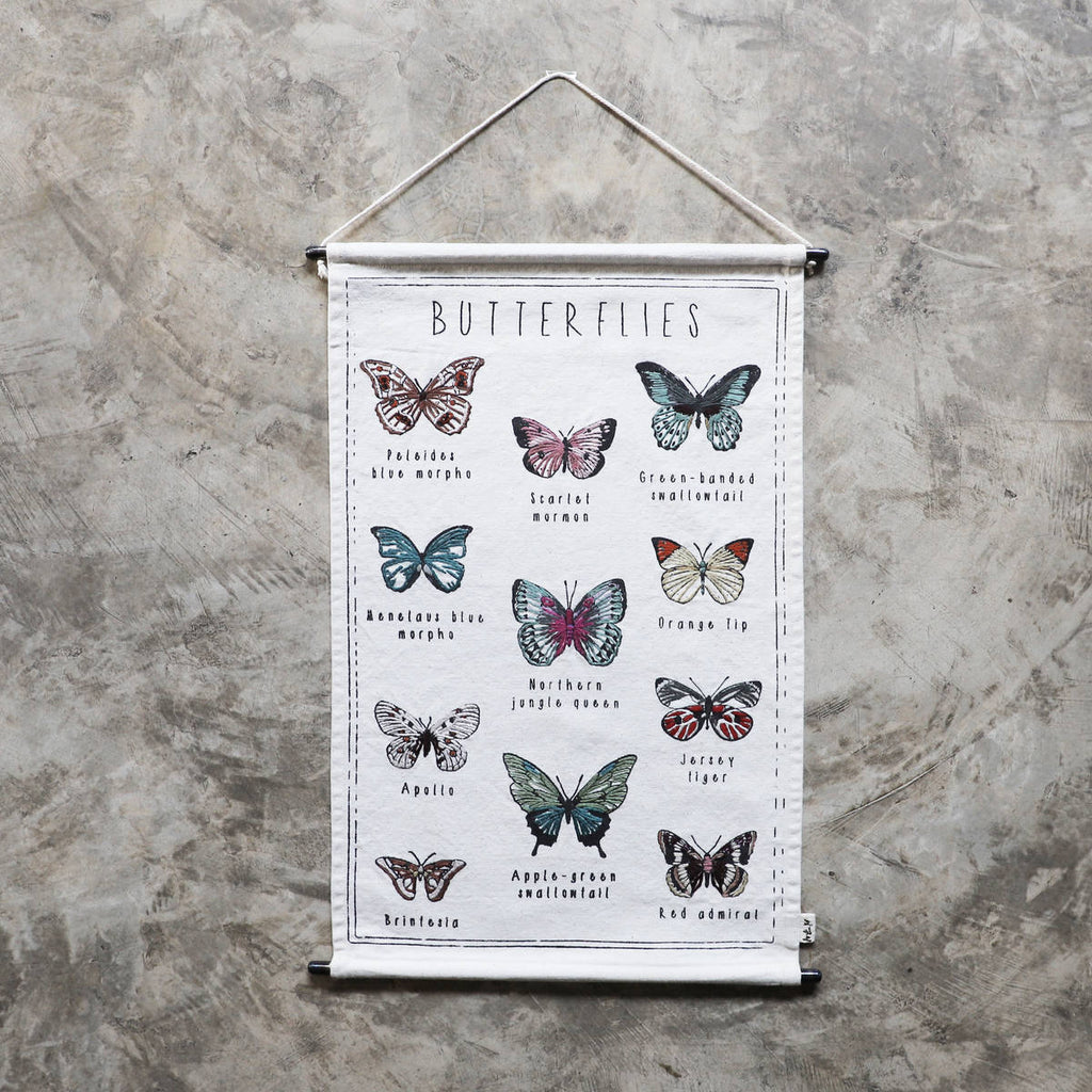 Numero74 | kids embroidery kit | butterflies - completed