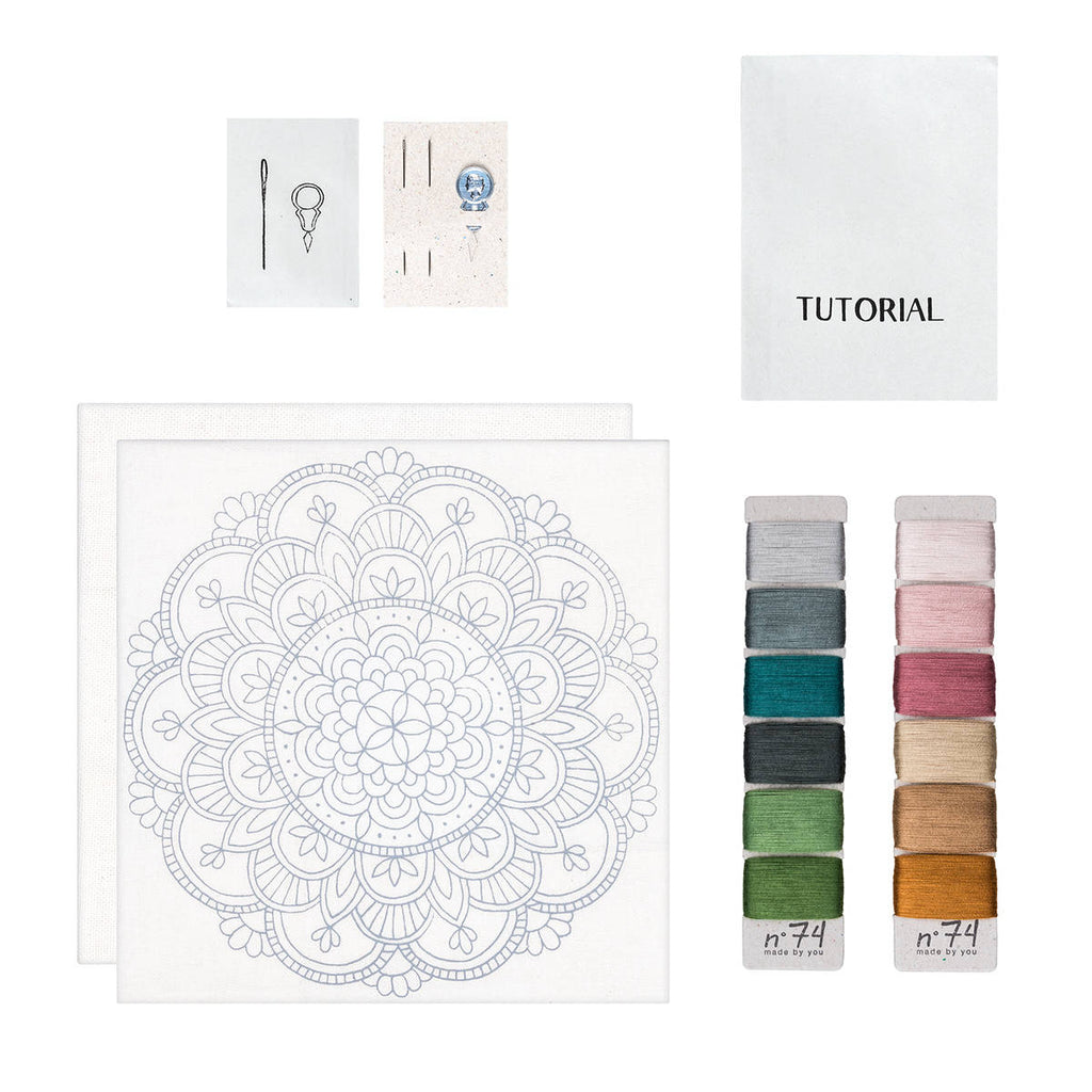Numero74 | hoop embroidery kit | calm mandala