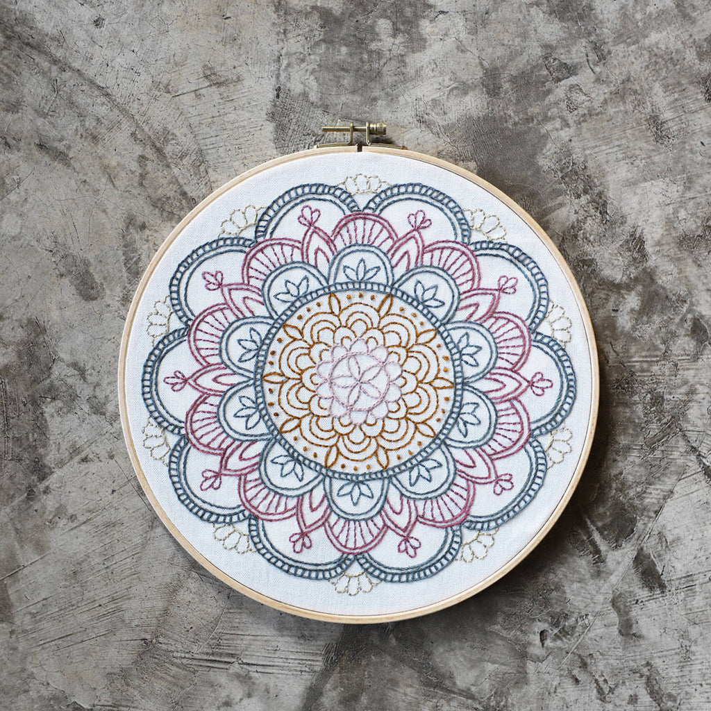 Numero74 | hoop embroidery kit | calm mandala - complete