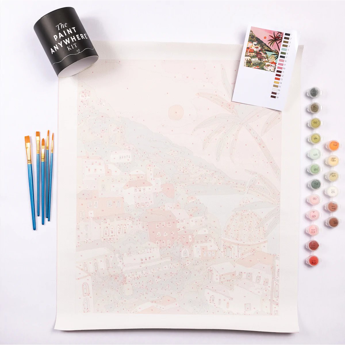 Paint Anywhere | Amalfi Sunset by Hebe Studio | Paint by Number Kit - blank