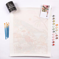 Paint Anywhere | Amalfi Sunset by Hebe Studio | Paint by Number Kit - blank