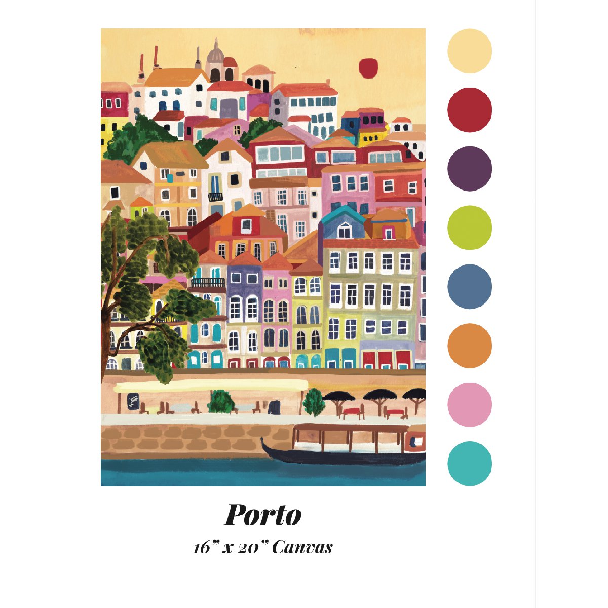 Paint Anywhere | Porto by Hebe Studio | Paint by Number Kit - sample