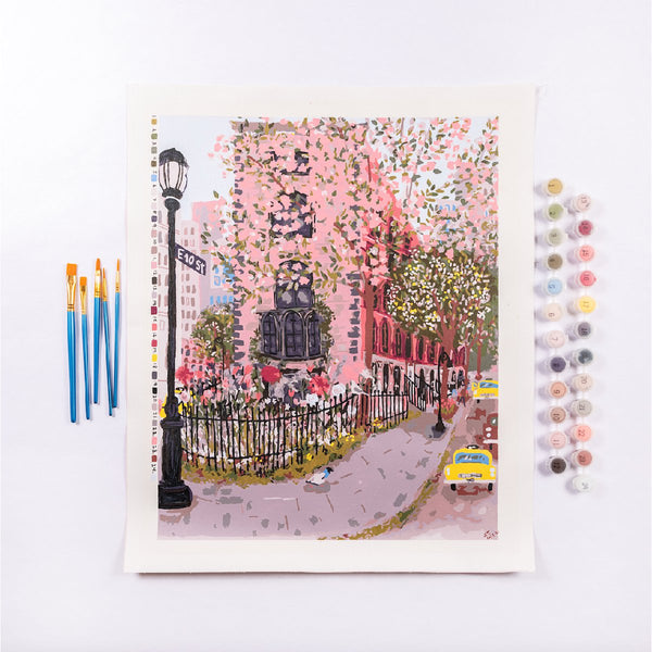 Paint Anywhere | East Village Spring by Joy Laforme | Paint by Number