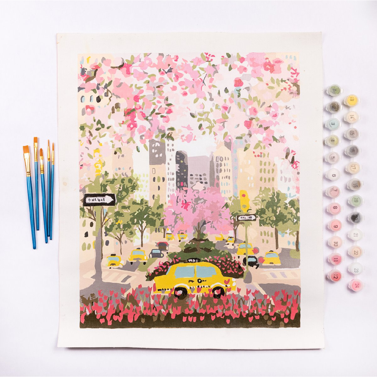 Paint Anywhere | Park Avenue Spring by Joy Laforme | Paint by Number