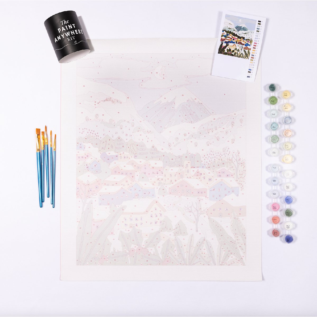 Paint Anywhere | Snow Village by Hebe Studio | Paint by Number Kit - blank