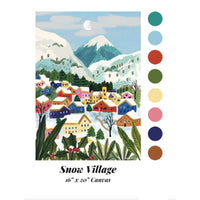 Paint Anywhere | Snow Village by Hebe Studio | Paint by Number Kit - sample