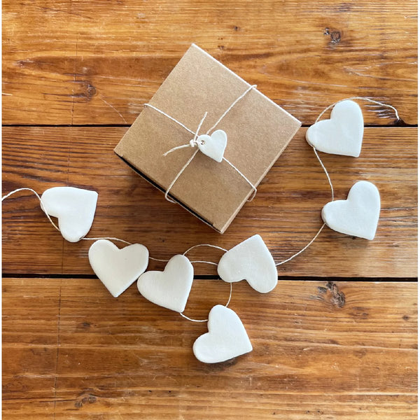 mondocherry - Paper Boat Press | ceramic garland | hearts
