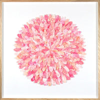 mondocherry - juju hat paper feather artwork - "pink cockatoo"