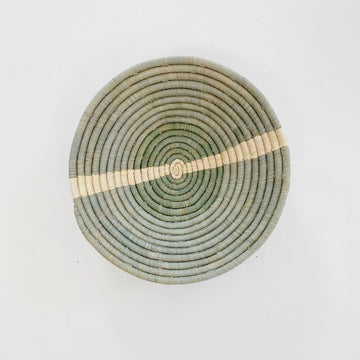 mondocherry - "Stripe" African woven bowl | large | sage #2