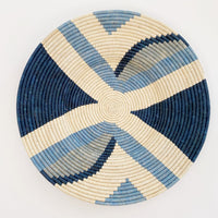 mondocherry - "Tabia" African woven wall art plate | jumbo | arona & night blue #2