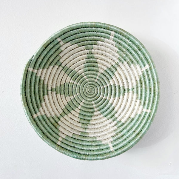 mondocherry - "hope" African woven bowl | large | seafoam #1