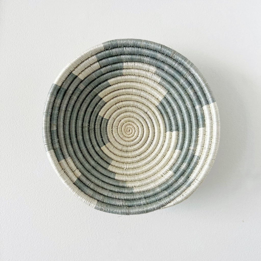 mondocherry - "Birambo" African woven bowl | medium | grey #1