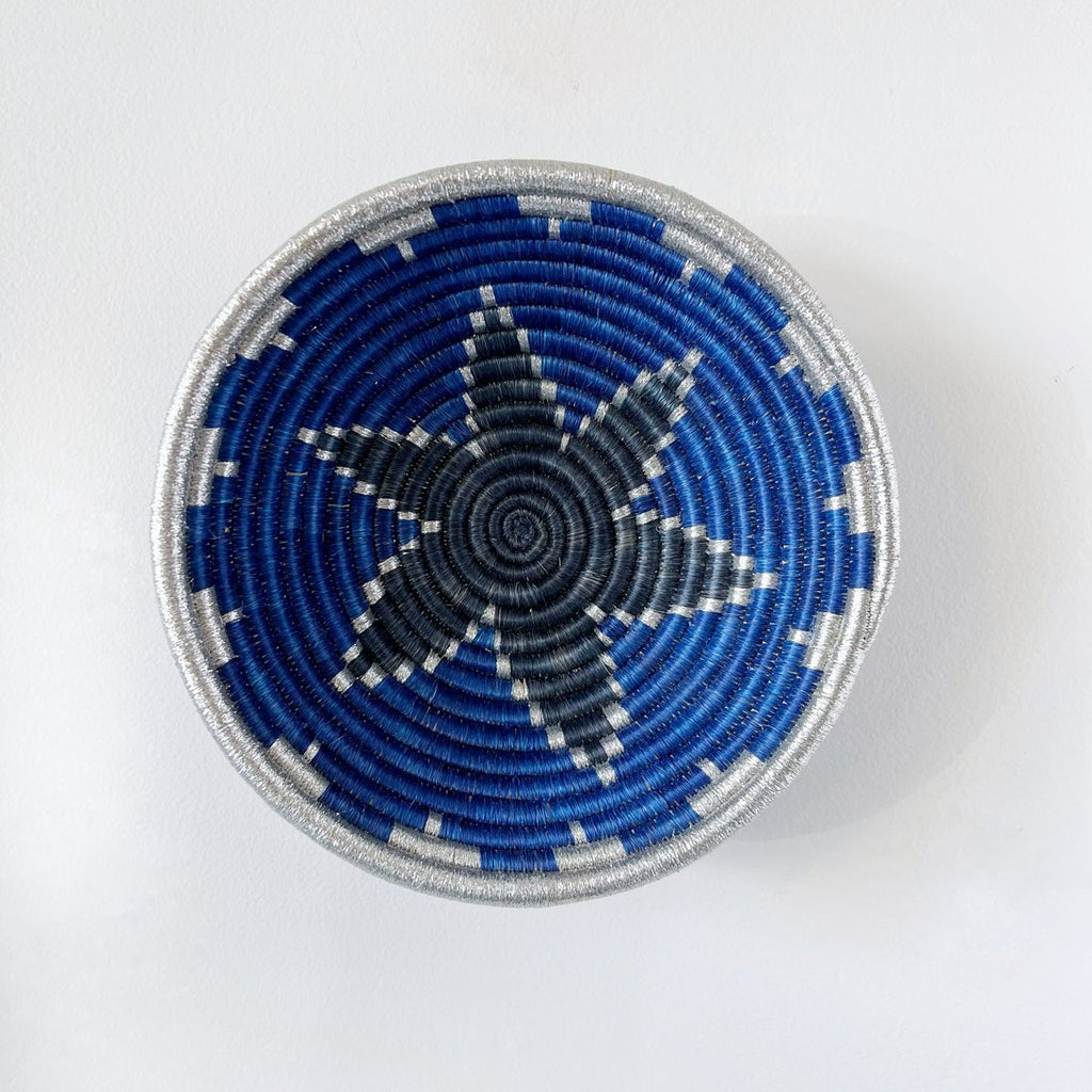 mondocherry - African woven bowl "rubavu" | medium | navy blue #1