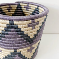 mondocherry - African woven planter "Mihindi" | purple | large - close