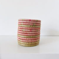 mondocherry - African woven planter "Muyaga" | pink | small