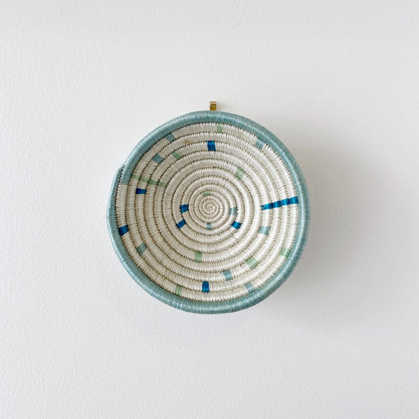 African woven bowl "Kinazi" | small | teal #1
