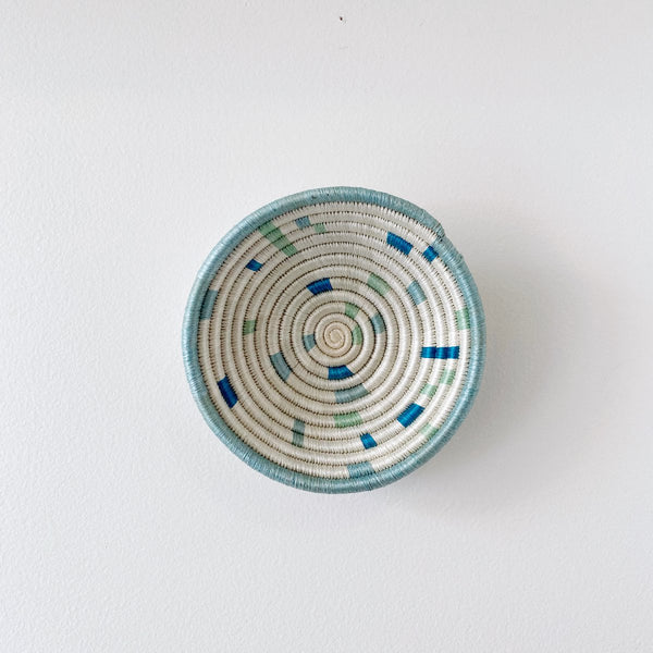 African woven bowl "Kinazi" | small | teal #2