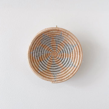 "Rangi" African woven bowl | small | metallic peach #4