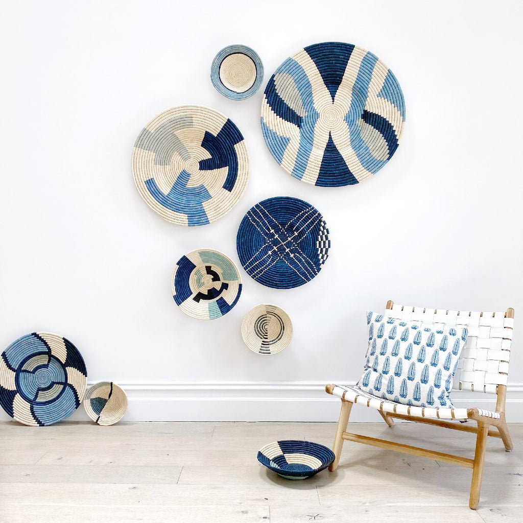 mondocherry - African woven wall plate display