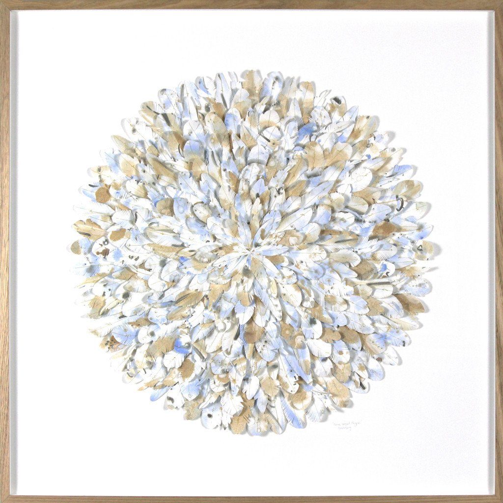 mondocherry - juju hat paper feather artwork - "azure winged magpie"