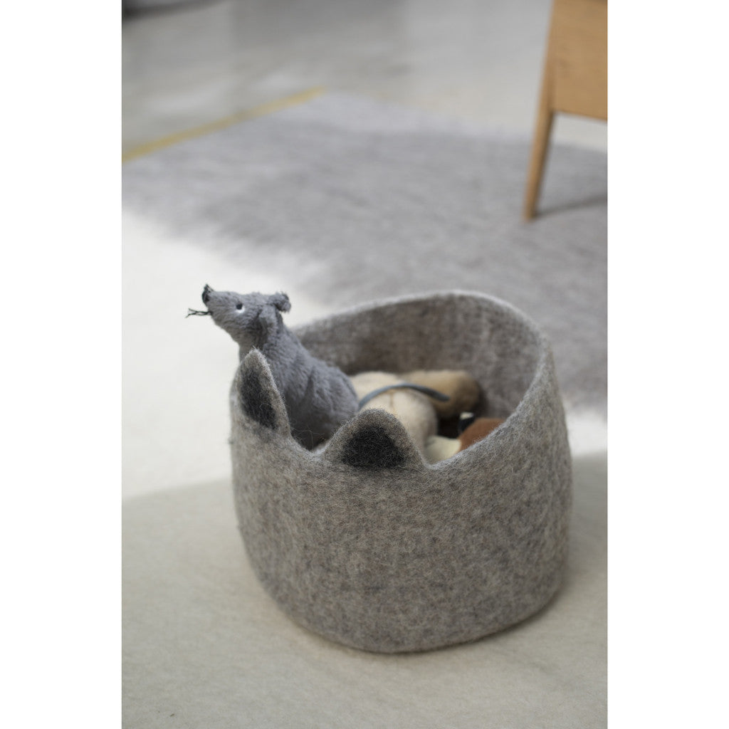 Muskhane pasu calabash catty (light stone)-felt basket-muskhane-mondocherry