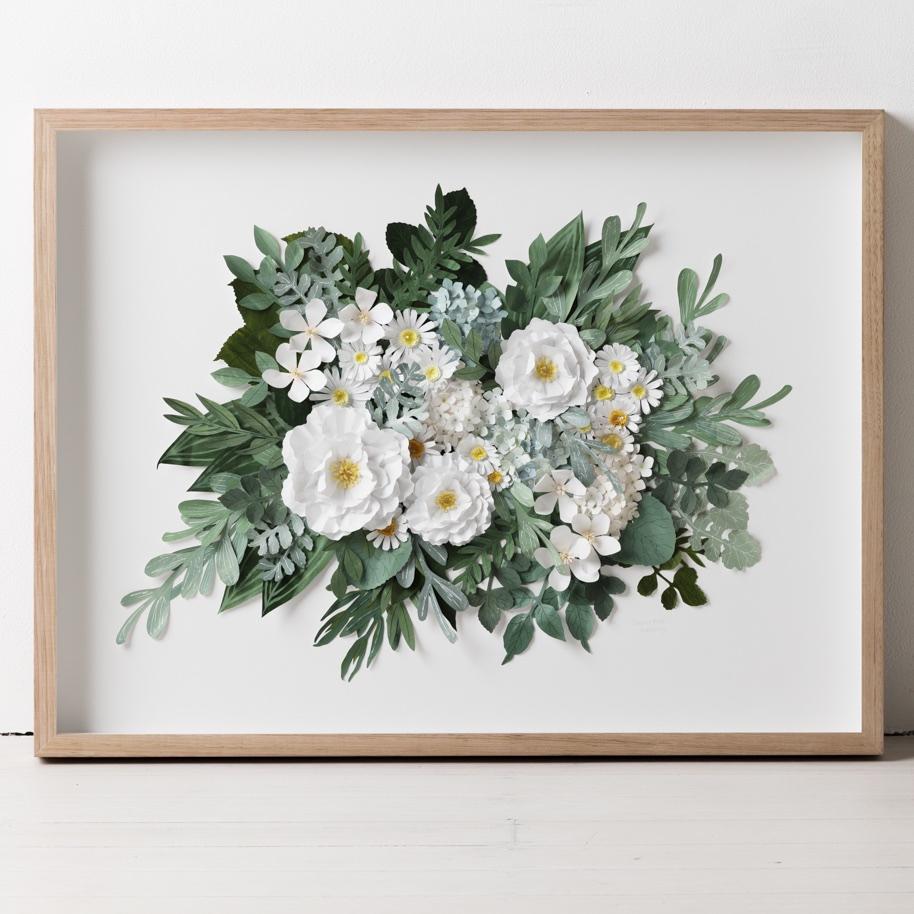mondocherry botanical paper flower artwork