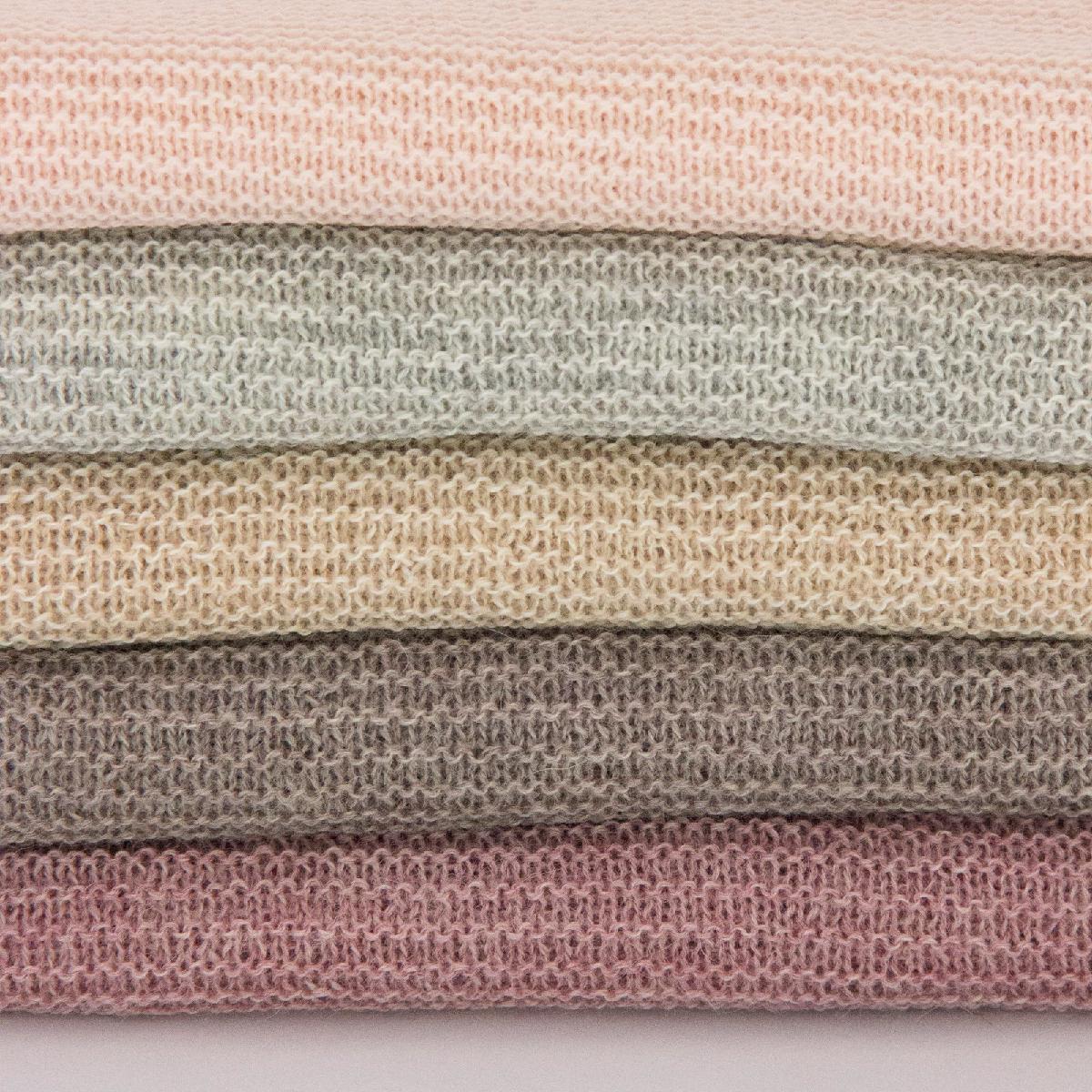 Blabla | baby alpaca blanket | mauve - stack