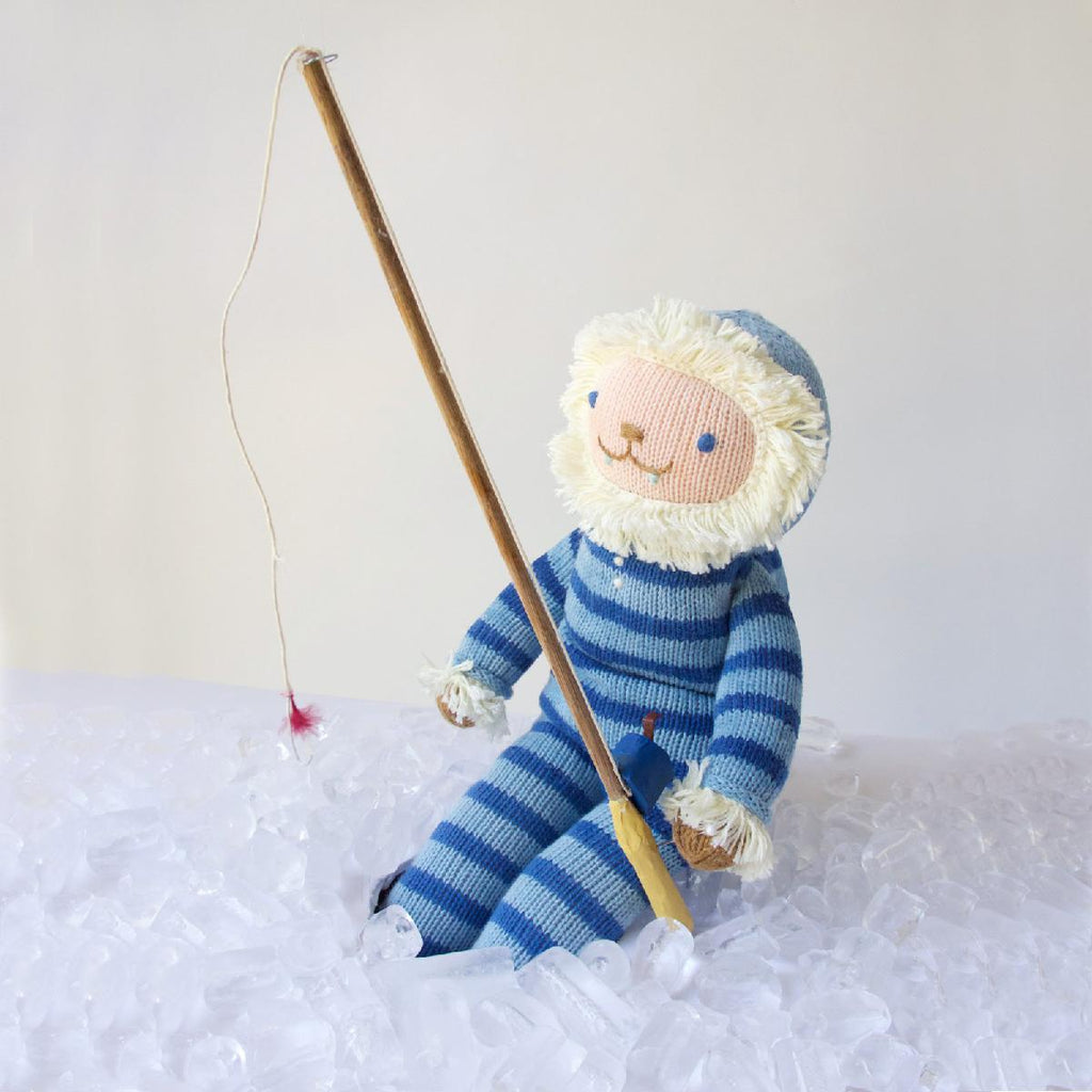 Blabla | "Brrr the Yeti" kids cotton doll - fishing