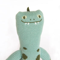 mondocherry - Blabla | "Iggy the dinosaur" cotton knit doll - face