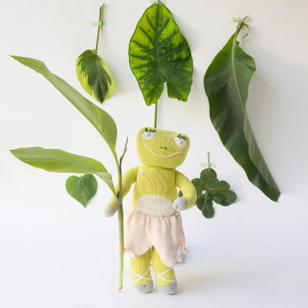 Blabla | "Lilipop" frog, kids cotton doll trees