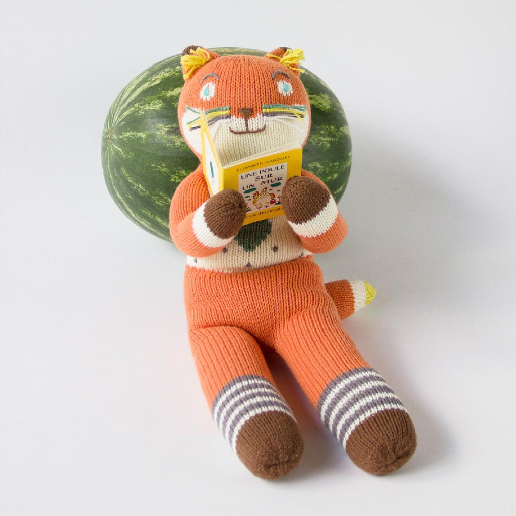 Blabla | "Socks the Fox" kids cotton doll reading