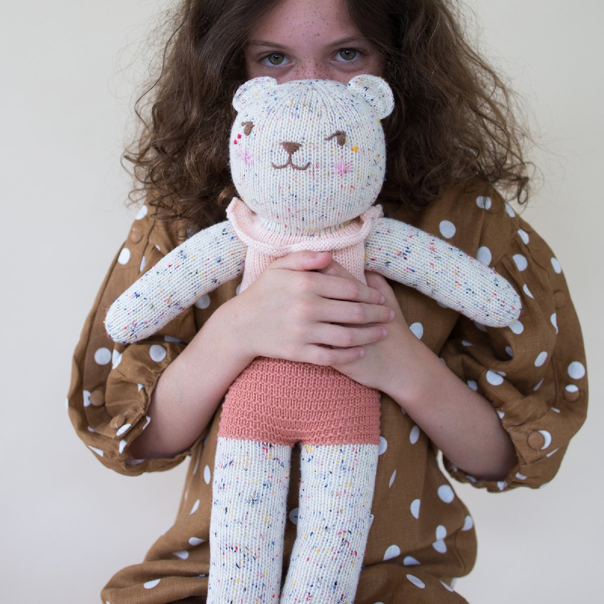 Blabla | "Grenadine" tweedy bear kids cotton doll - hold