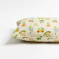 Bonnie and Neil | petite floral linen cushion | multi - close